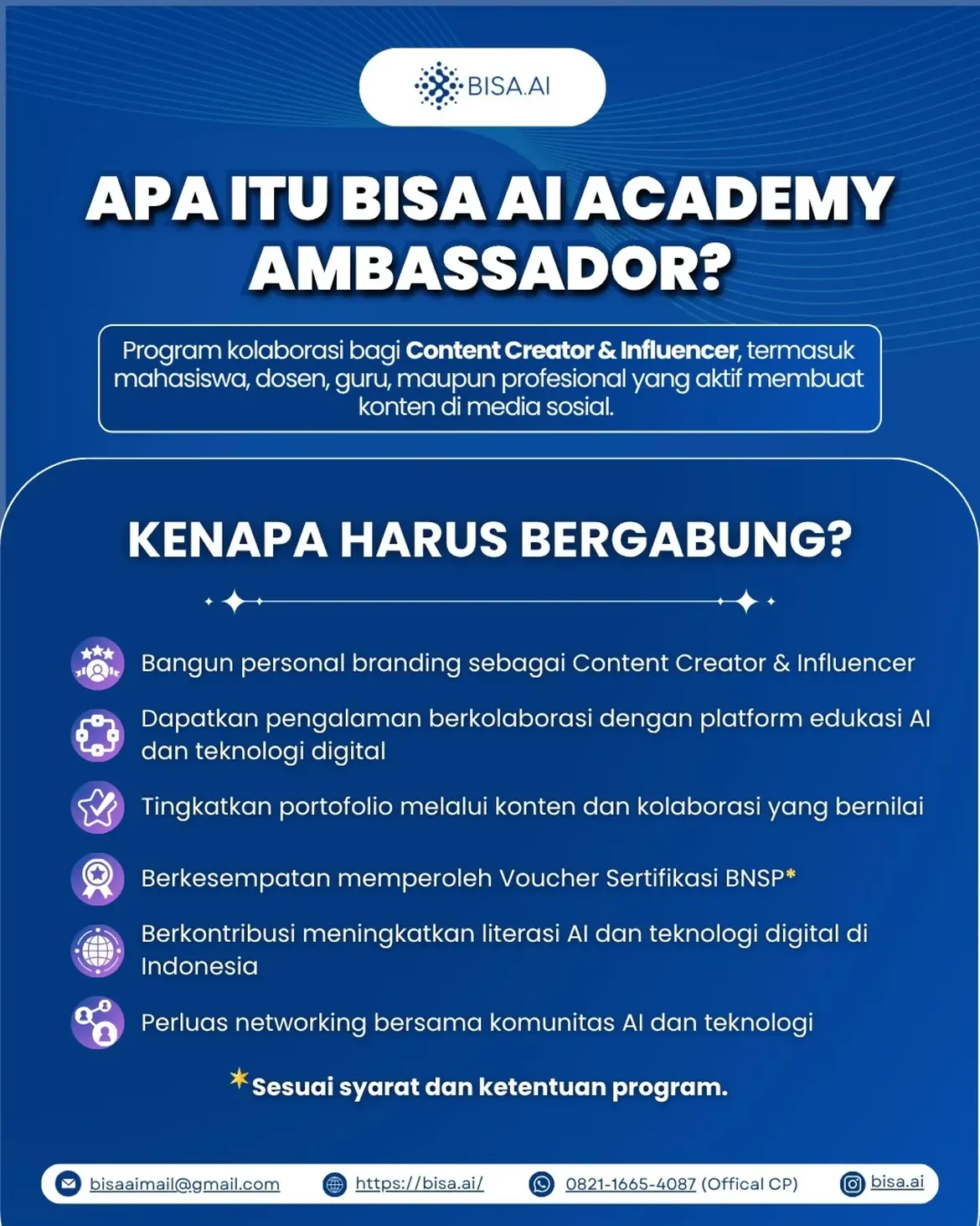 OPEN RECRUITMENT: BISA AI ACADEMY AMBASSADOR BATCH 1 - Image 1