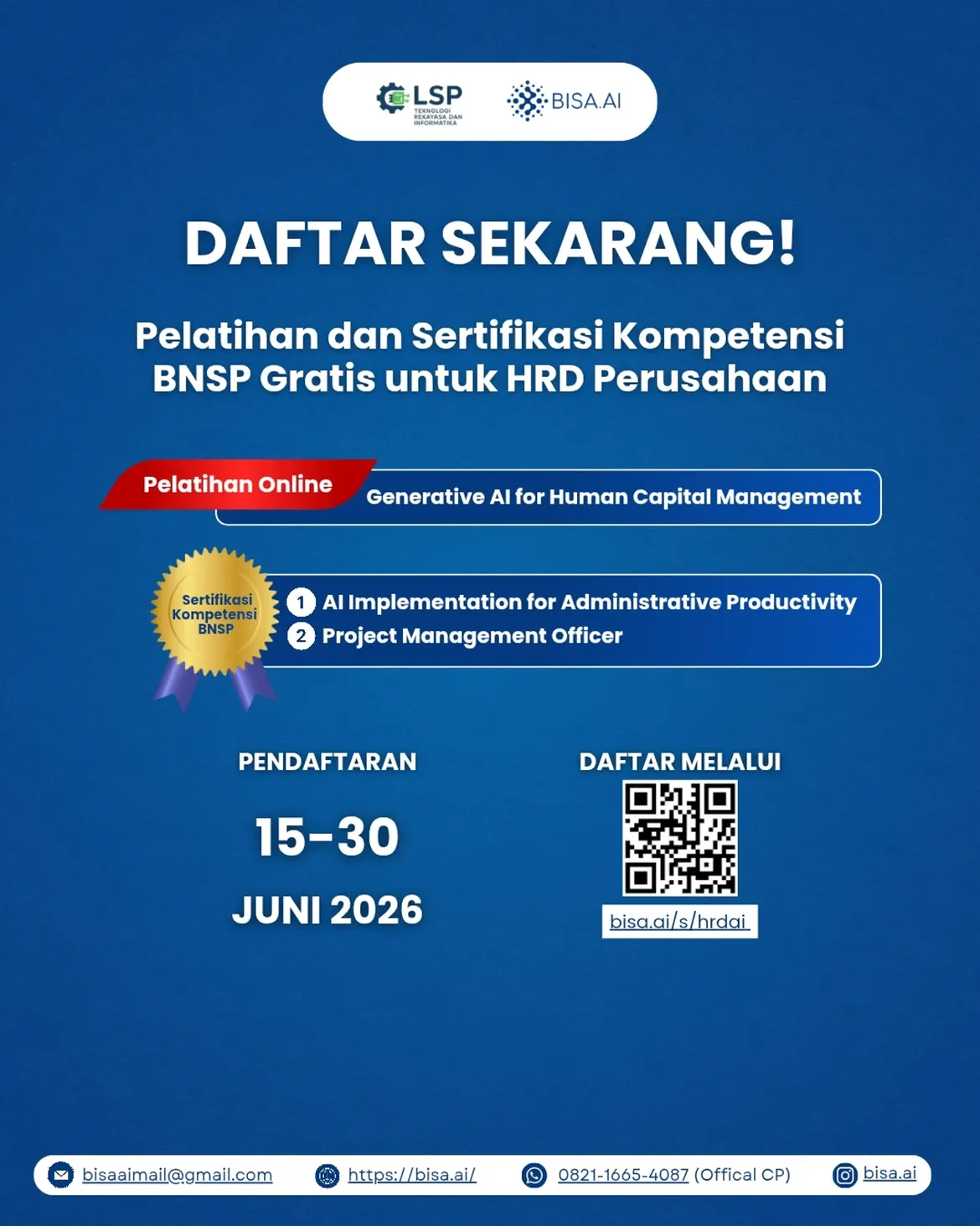 Pelatihan AI dan Sertifikasi Kompetensi BNSP Gratis Untuk HRD Perusahaan - Image 6