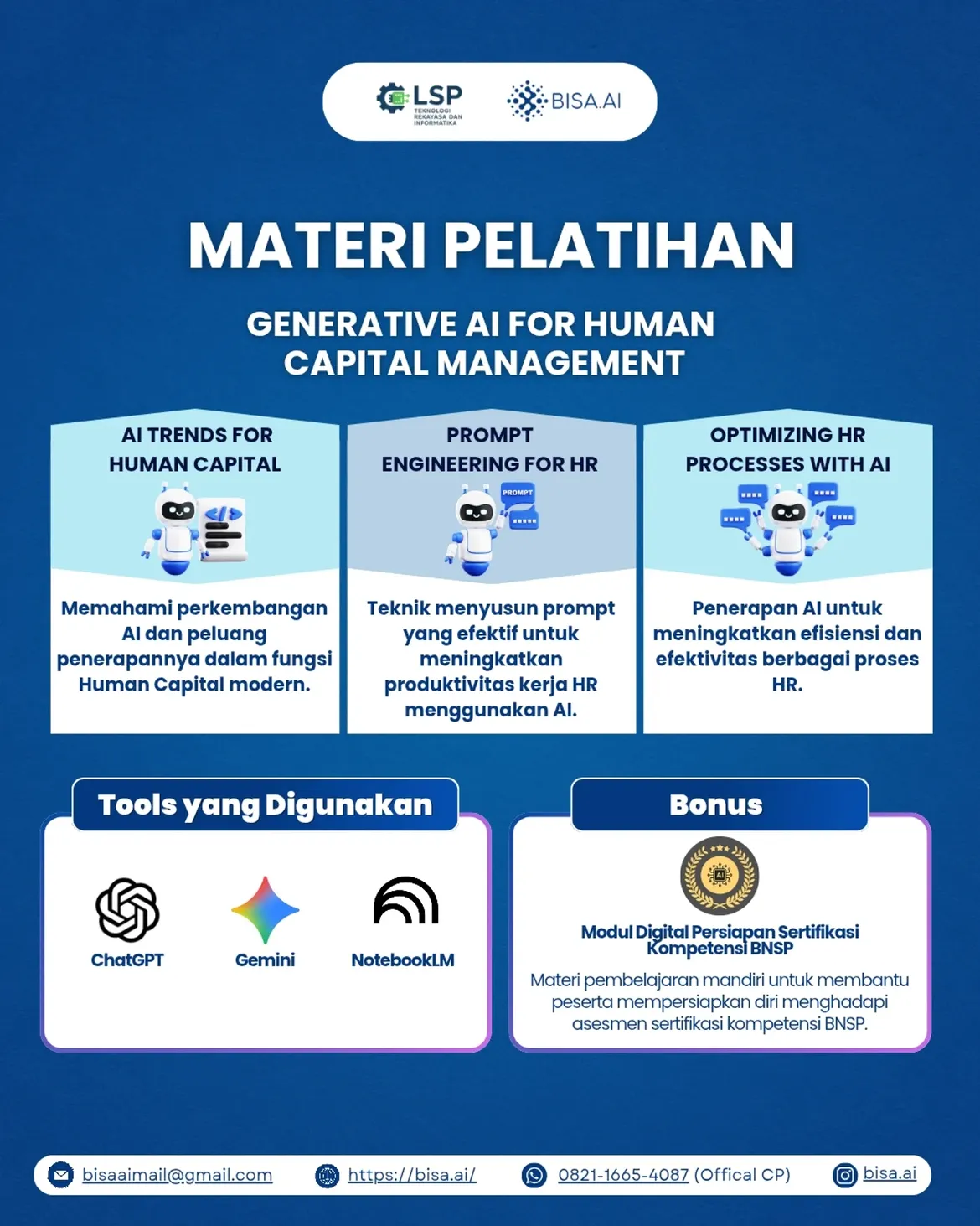 Pelatihan AI dan Sertifikasi Kompetensi BNSP Gratis Untuk HRD Perusahaan - Image 3