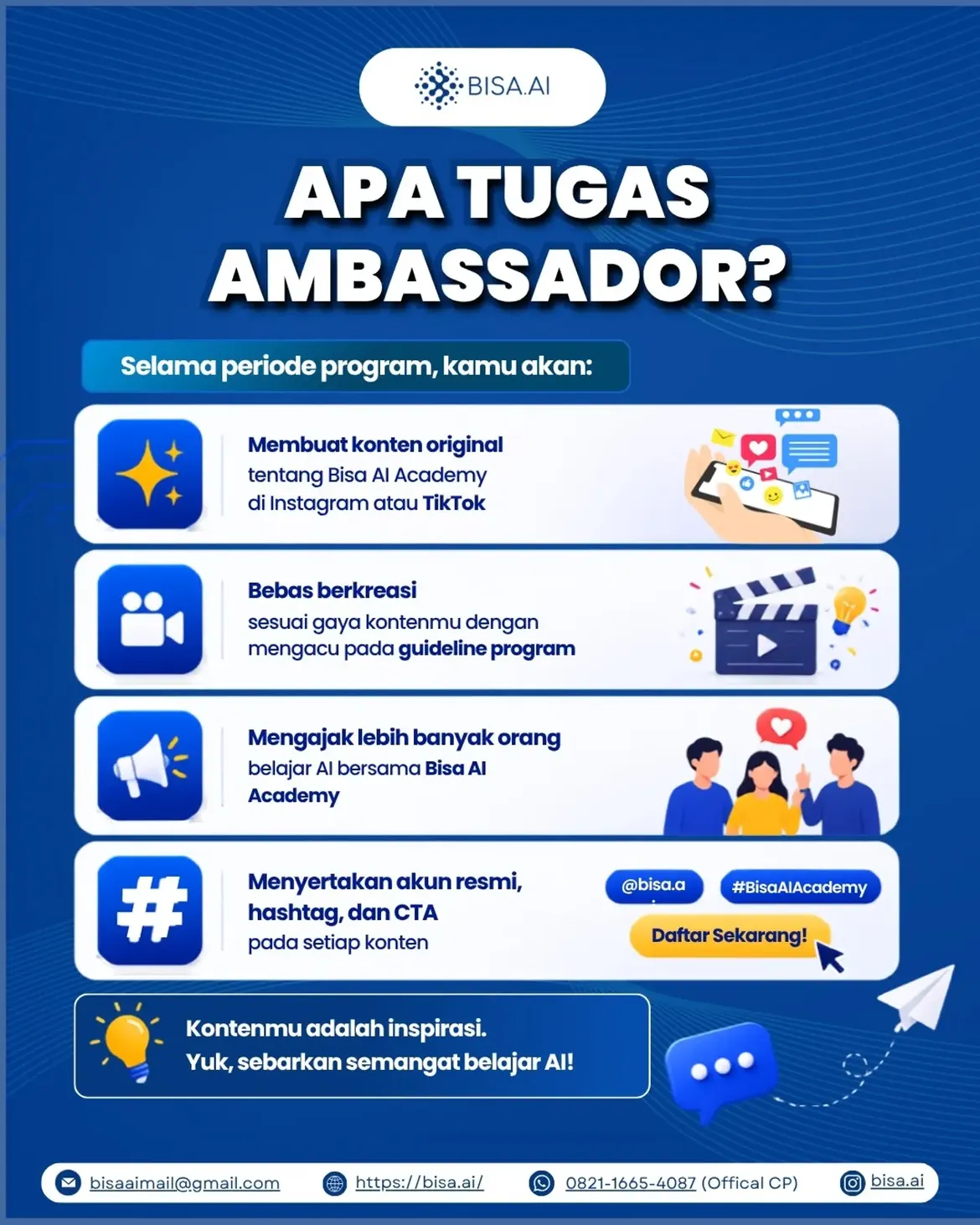 OPEN RECRUITMENT: BISA AI ACADEMY AMBASSADOR BATCH 1 - Image 3