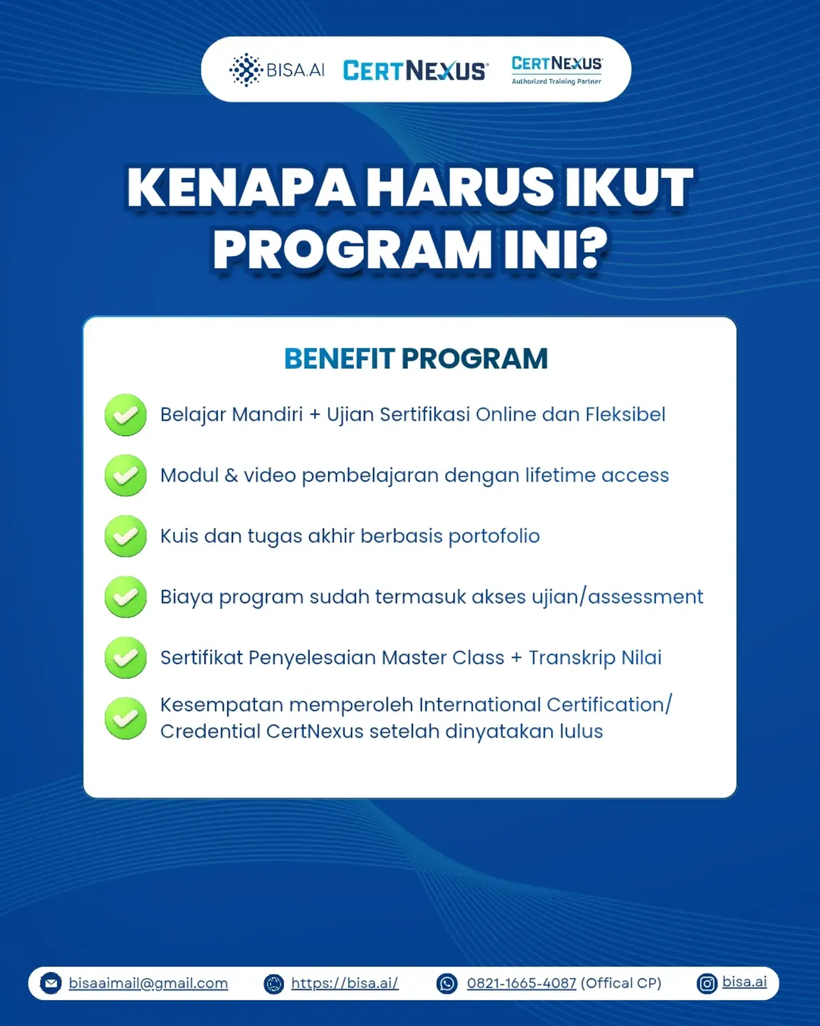 Master Class + Sertifikasi Internasional CertNexus - Image 2