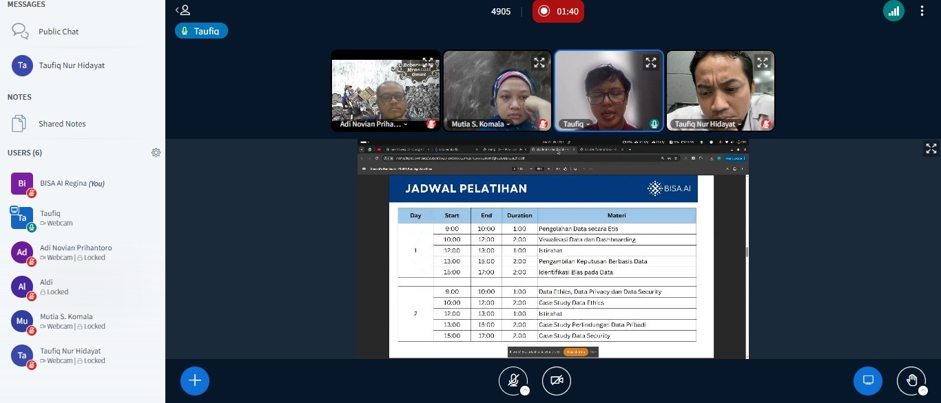 Pelatihan dan Persiapan Sertifikasi Internasional Data Ethic For Business Professionals (DEBIZ) - PUSPA Komdigi