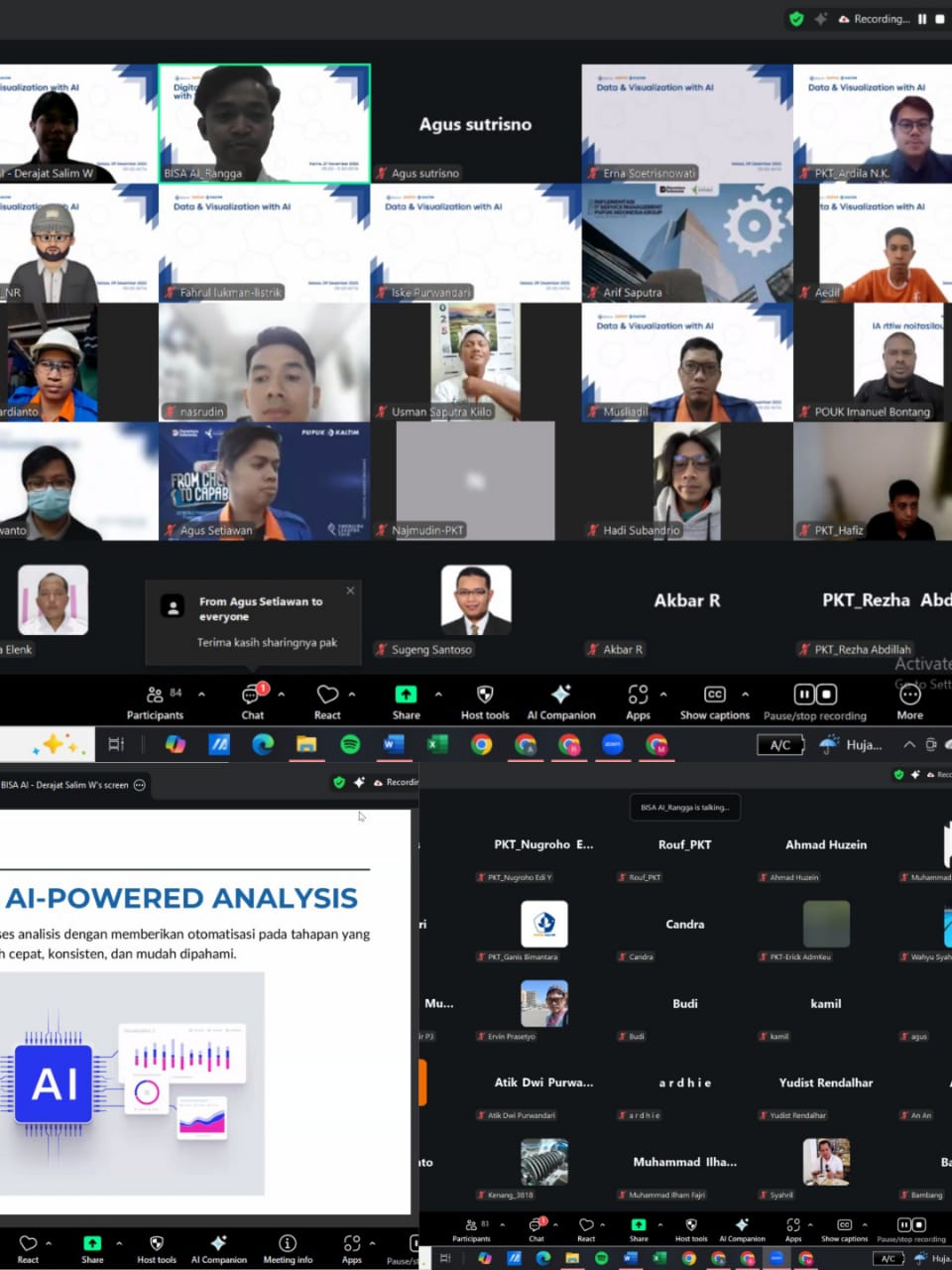 Webinar Data Visualization with AI PT. Pupuk Kalimantan Timur