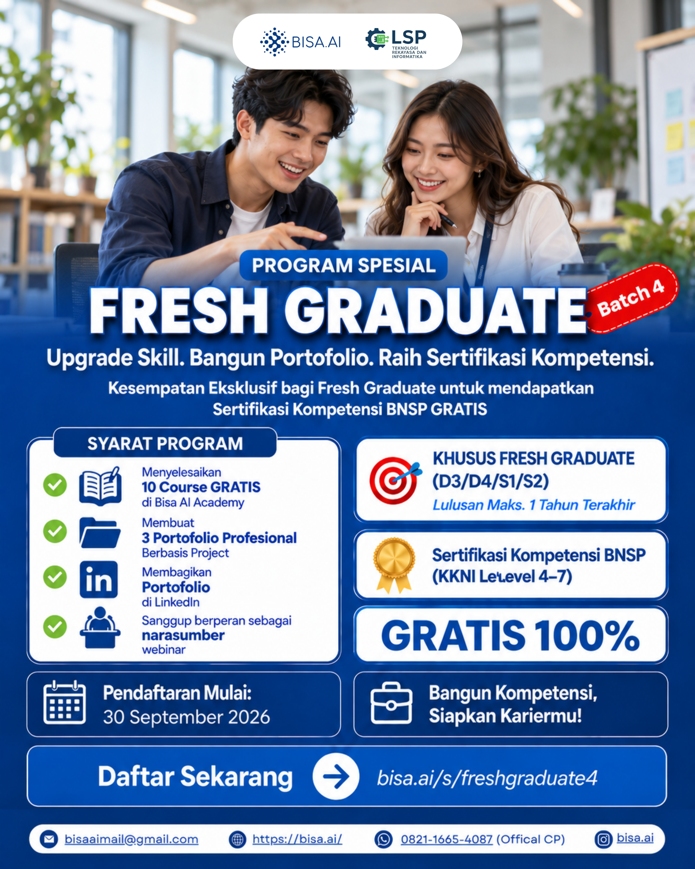 FRESH GRADUATE BATCH 4 TELAH DIBUKA!
