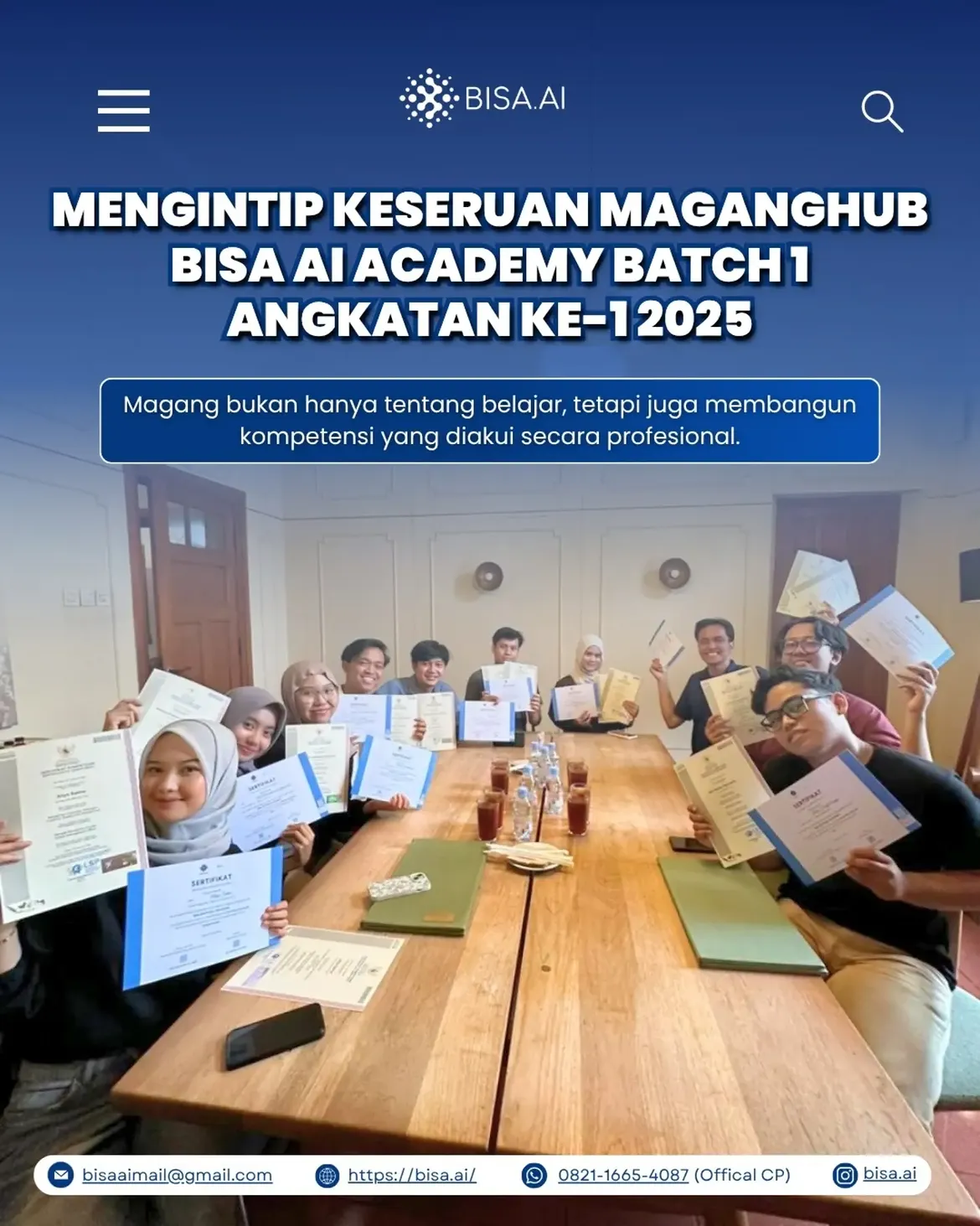 Melihat lagi keseruan MagangHub BISA AI Academy Batch 1 Angkatan ke-1 2025!