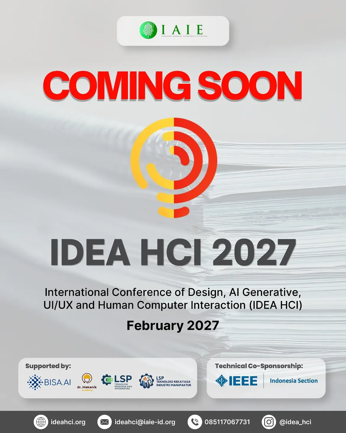 IDEA HCI 2027 — Something Exciting Is Coming