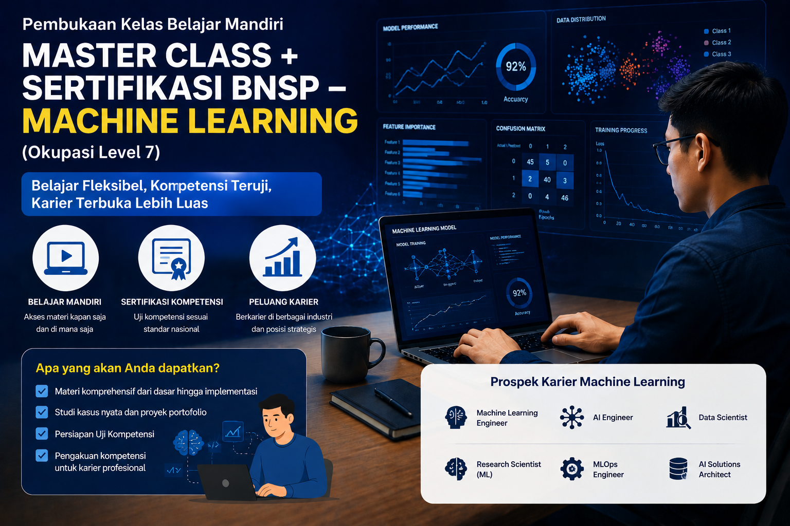 BISA AI Academy Resmi Membuka Kelas Belajar Mandiri Master Class BNSP Machine Learning Berkolaborasi dengan LSP Teknologi Rekayasa dan Informatika
