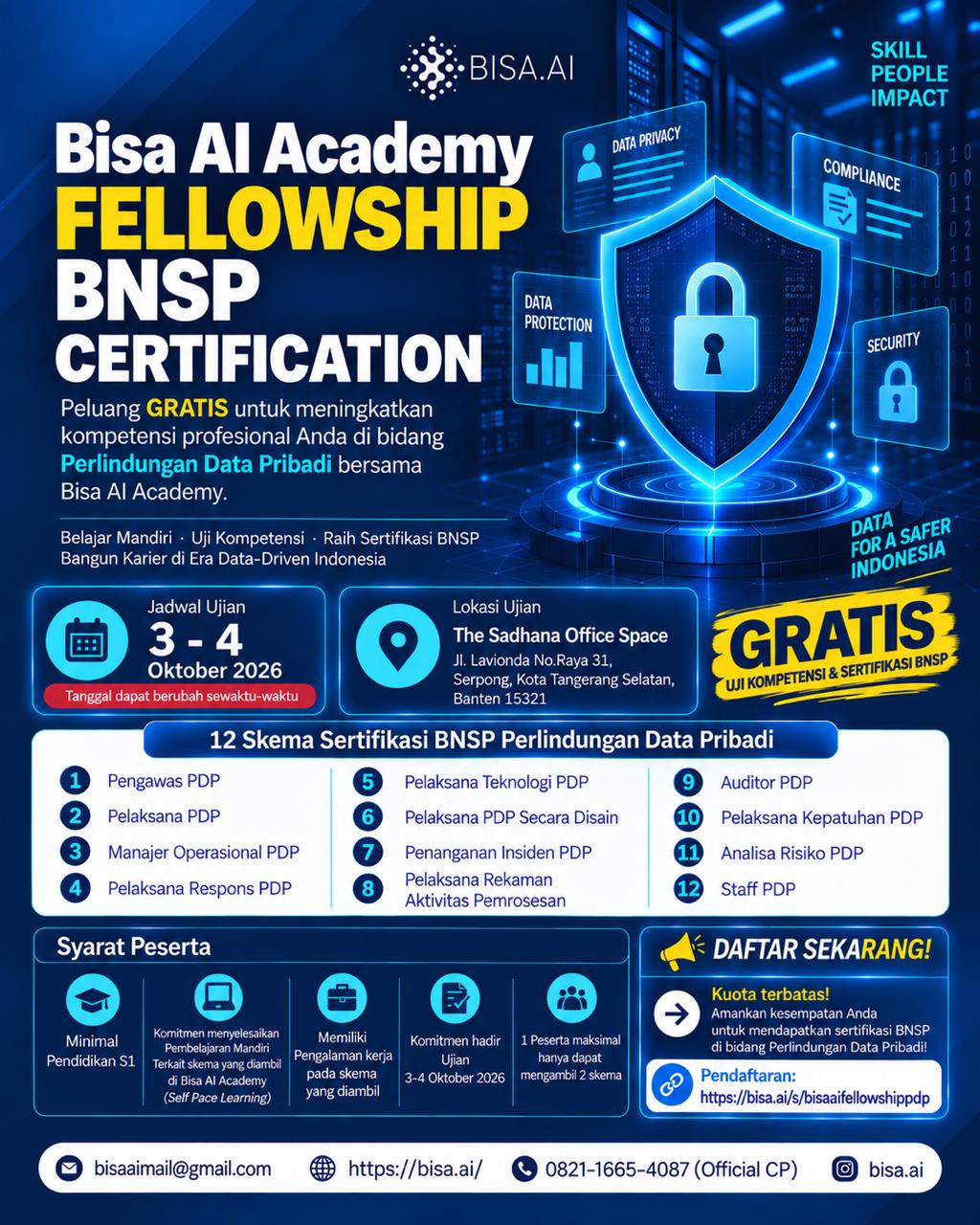 BISA AI Academy Fellowship – Gratis Sertifikasi BNSP